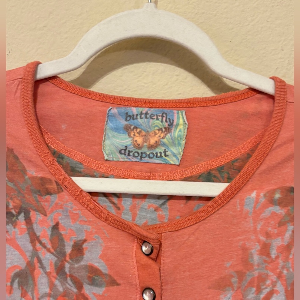 Butterfly Dropout Long Sleeve Top - Picture 2 of 13